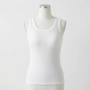 Ribbed Cotton Built-in Bra Tank
