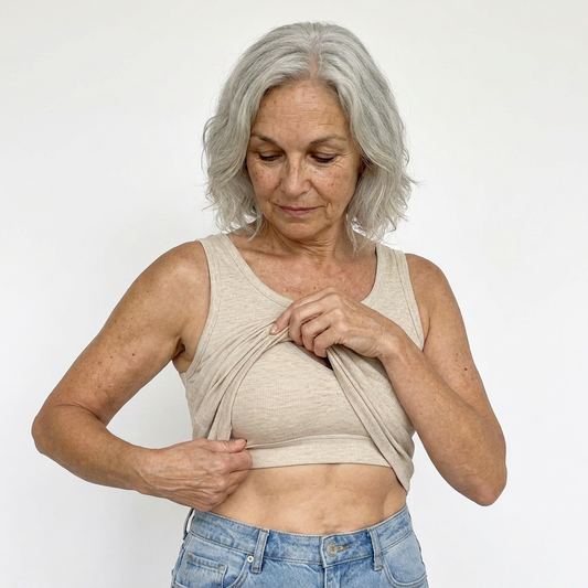 Ribbed Cotton Built-in Bra Tank